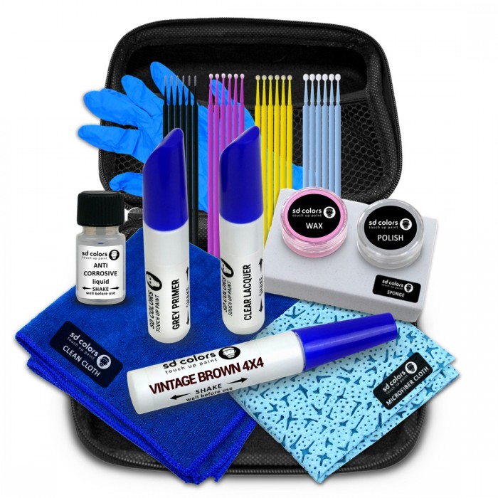 SD COLORS TOUCH UP PAINT KIT CARE VINTAGE BROWN 4X4 сompatible with