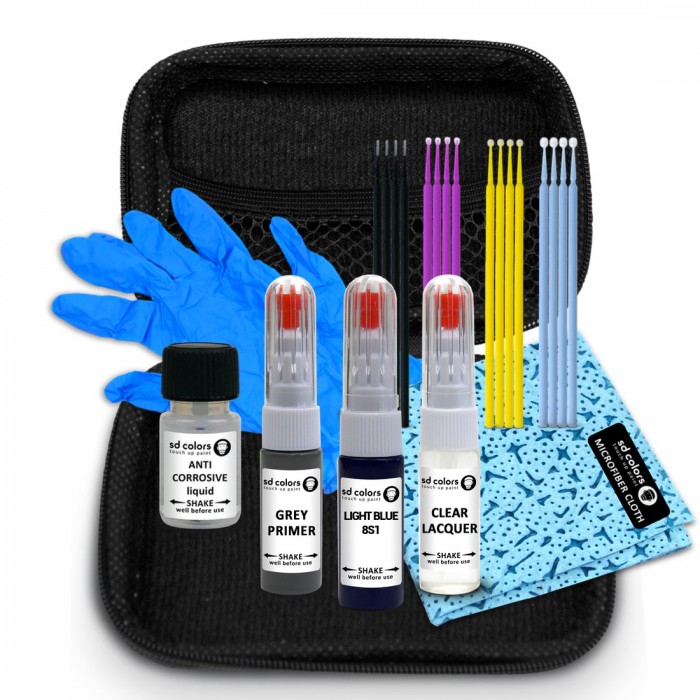 SD COLORS TOUCH UP PAINT KIT CARE LIGHT BLUE 8S1 сompatible with TOYOTA ...