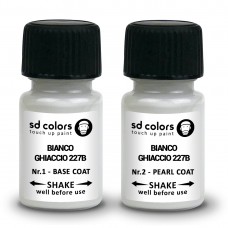 SD COLORS BIANCO GHIACCIO 227B BASE сompatible FIAT New Touch Up Paint 8ML REPAIR SCRATCH CHIP BRUSH COLOR CODE 227B BASE BIANCO GHIACCIO