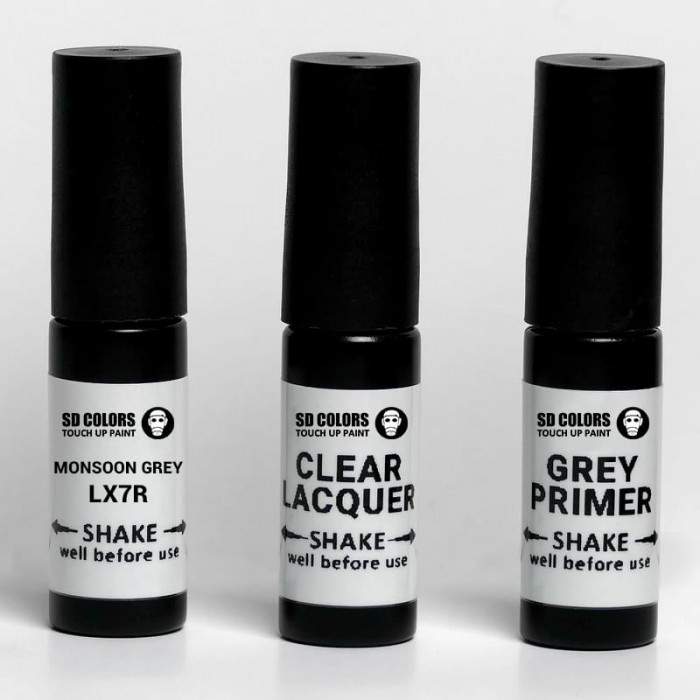 SD COLORS MONSOON GREY LX7R сompatible VW/AUDI New Touch Up Paint 5ML REPAIR SCRATCH CHIP BRUSH