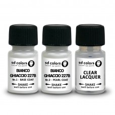 SD COLORS BIANCO GHIACCIO 227B BASE сompatible FIAT New Touch Up Paint 8ML REPAIR SCRATCH CHIP BRUSH COLOR CODE 227B BASE BIANCO GHIACCIO (PAINT+LACQUER)