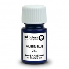 SD COLORS MUSSEL BLUE 721 сompatible VOLVO New Touch Up Paint 8ML REPAIR SCRATCH CHIP BRUSH COLOR CODE 721 MUSSEL BLUE