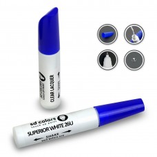 SD COLORS SUPERIOR WHITE 26U сompatible SUZUKI New Touch Up Paint Pen REPAIR KIT 12ML SCRATCH CHIP BRUSH COLOR CODE 26U SUPERIOR WHITE (PAINT+LACQUER)