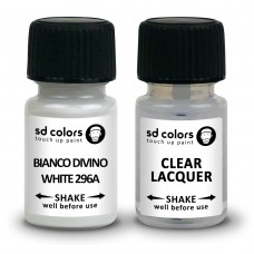 SD COLORS BIANCO DIVINO WHITE 296A сompatible FIAT New Touch Up Paint 8ML REPAIR SCRATCH CHIP BRUSH COLOR CODE 296A BIANCO DIVINO WHITE (PAINT+LACQUER)
