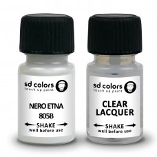 SD COLORS NERO ETNA 805B сompatible FIAT New Touch Up Paint 8ML REPAIR SCRATCH CHIP BRUSH COLOR CODE 805B NERO ETNA (PAINT+LACQUER)