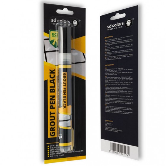 Black Grout Pen for Tile & Grout Repair - Waterproof Paint Marker 3mm