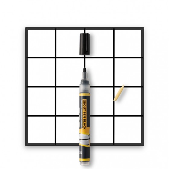 Black Grout Pen for Tile & Grout Repair - Waterproof Paint Marker 3mm