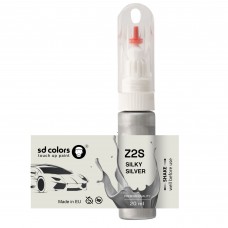 Touch Up Paint 20ml SILKY SILVER Z2S for SUZUKI Scratch and Chip Repair Brush