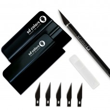 SD COLORS Wrap Set Car Vinyl Tools Window Tint Film New Kit Includes 2X Felt Edge Squeegee and Trim Tool, for Adhesive Vinyl, Window Film, Contact Paper, Glass Decals, Craft Work