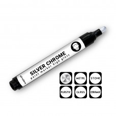 SD COLORS SILVER CHROME PAINT MARKER TIP 3mm High Gloss compatible with metal, stone, ceramic, glass, plastic, DIY