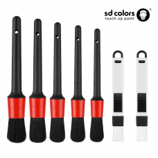 SD COLORS Car Detailing Brush Set – 5 Premium Interior Cleaning Brushes + 2 Bonus Slot Brushes – For Car, Vents, Wheels, Keyboard, Home & Electronics