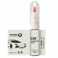 Touch Up Paint 20ml CARIBBEAN AQUA C2E for BMW Scratch and Chip Repair Brush