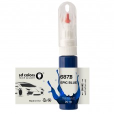 Touch Up Paint 20ml EPIC BLUE 687B for FIAT Scratch and Chip Repair Brush