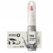 Touch Up Paint 20ml TITANIUM SILVER T6S for HYUNDAI Scratch and Chip Repair Brush